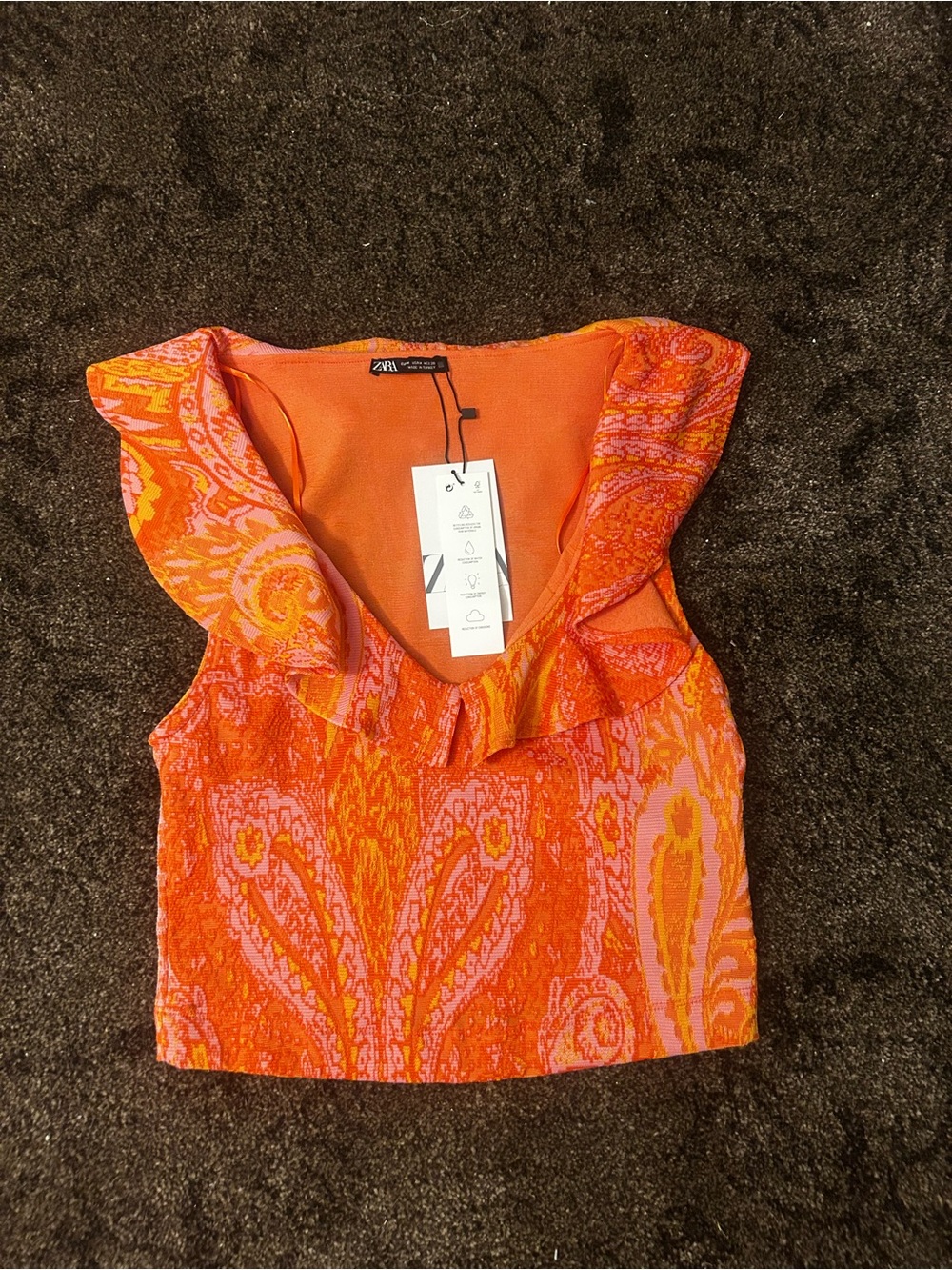 Zara Ruffle Neck Blouse